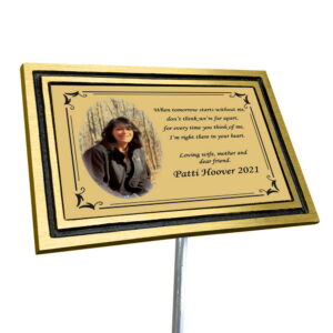 Photo Plaque Large Stake Sub – Gold