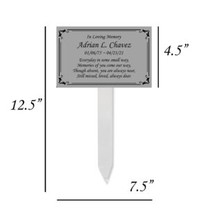 Photo Plaque Metal Stake